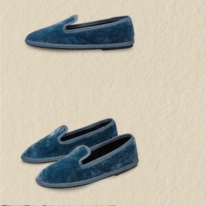 Sentier Blue Velvet Lounge Slippers